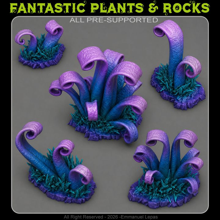 Void Tendril Flora — creator render; supplied unpainted