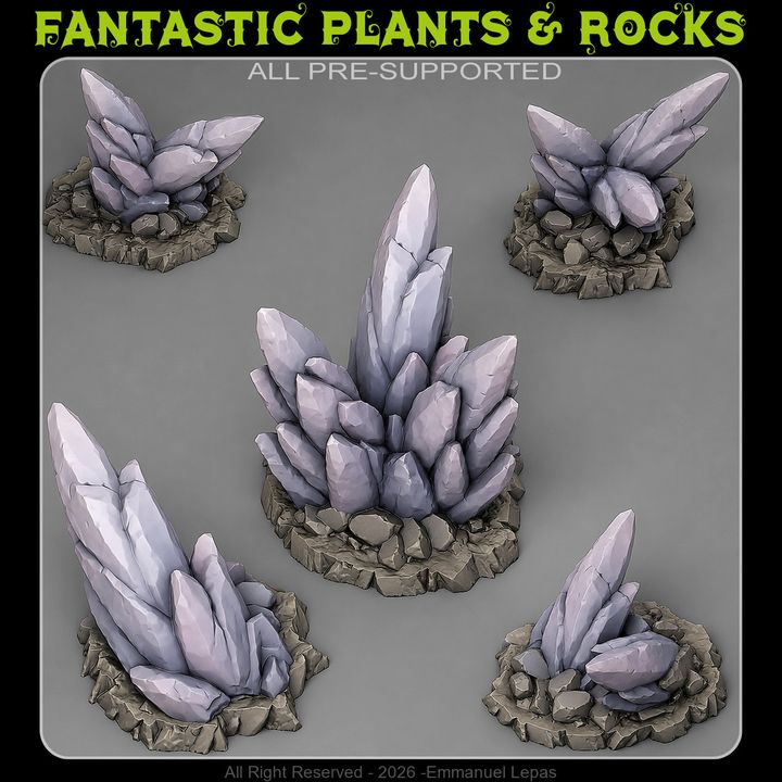 Void Crystals — creator render; supplied unpainted