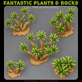 Spiky Yuccas — creator render; supplied unpainted
