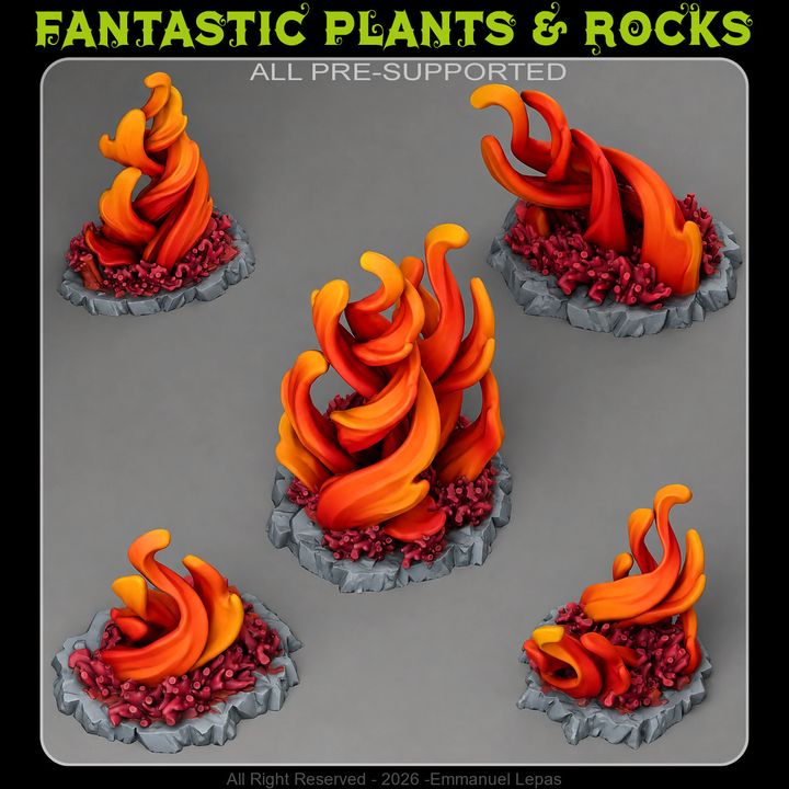 Fire Algae — creator render; supplied unpainted