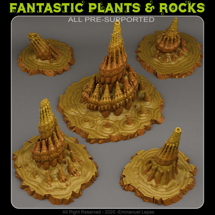 Buried Elder Things Dwellings — creator render; models supplied unpainted