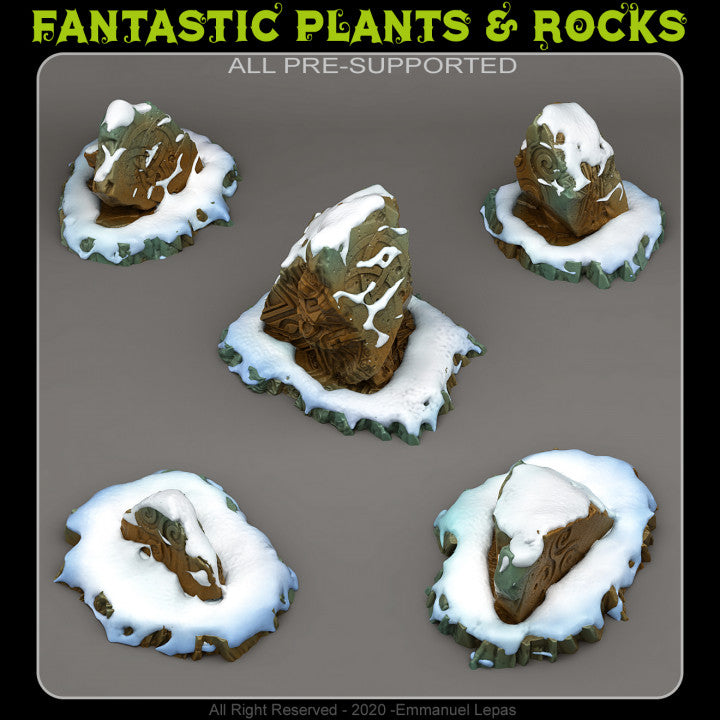Celtic Snow Stones — creator render; models supplied unpainted