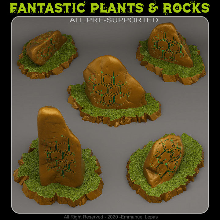 Cybernetic Stones — creator render; models supplied unpainted