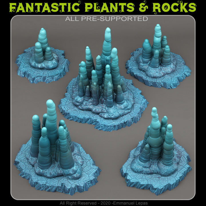 Ice Stalagmites — creator render; models supplied unpainted