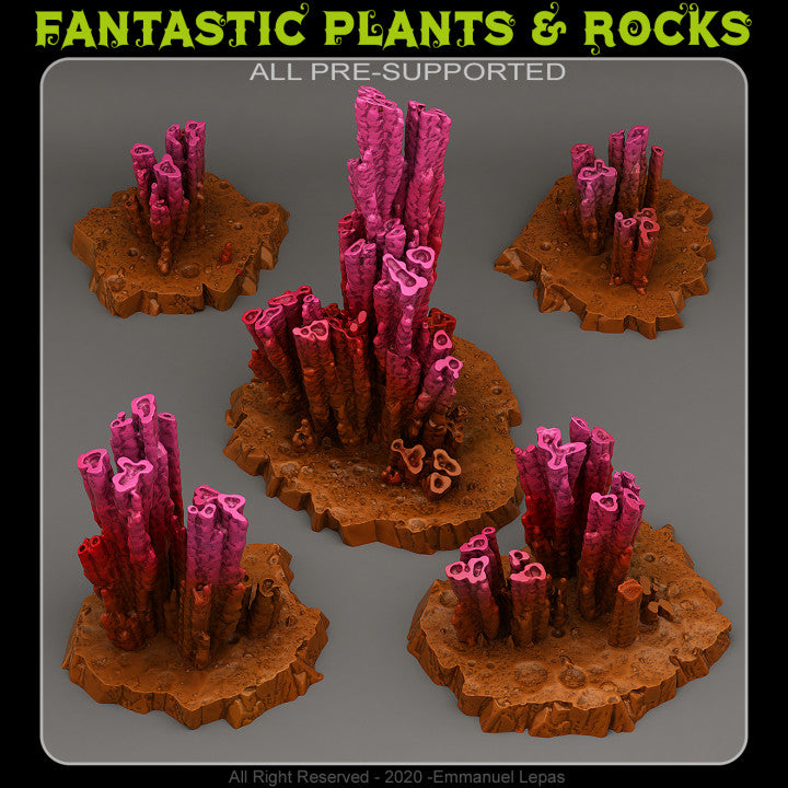 Parasite Stalagmites — creator render; models supplied unpainted