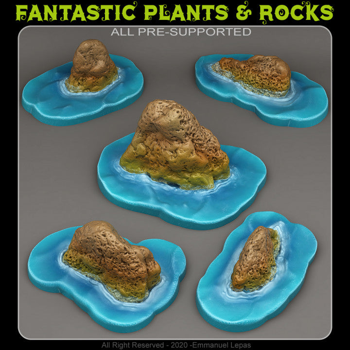 Reef Stones — creator render; models supplied unpainted