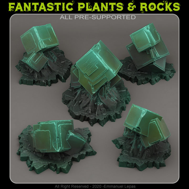 Sci Fi Cubic Stones — creator render; models supplied unpainted