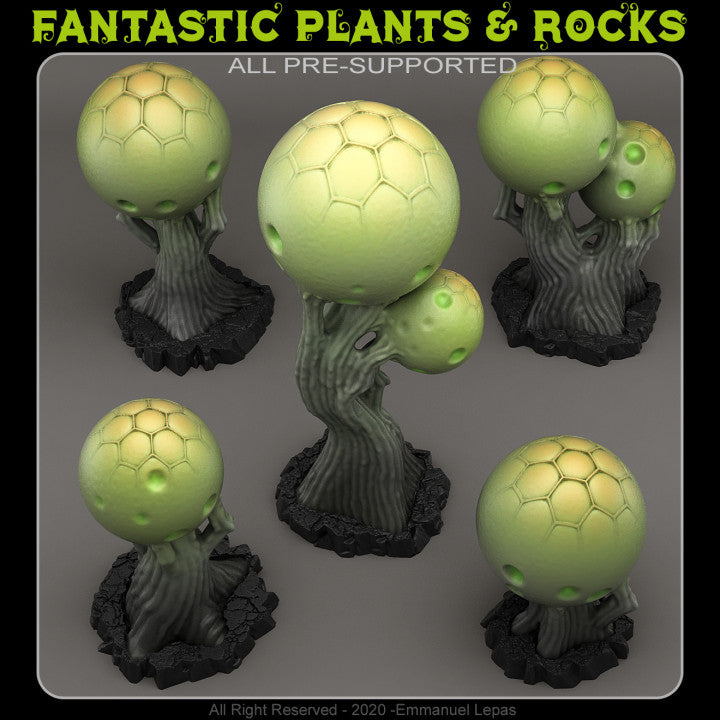 Alien Eggs Plants — creator render; models supplied unpainted