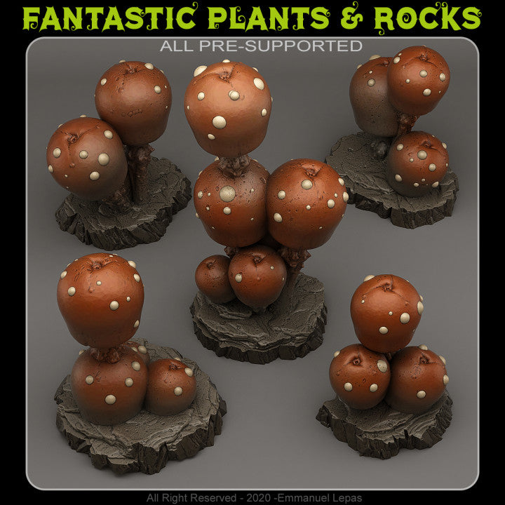 Candy Mushrooms — creator render; models supplied unpainted