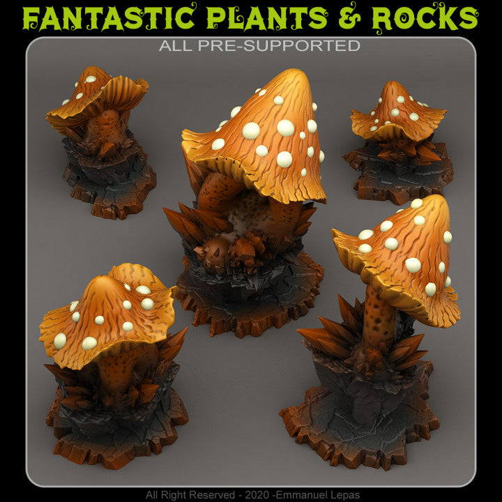 Dangerous Mushrooms — creator render; models supplied unpainted