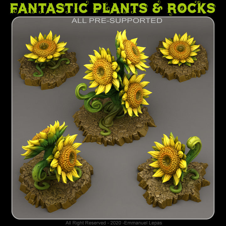 Fairy Sunflowers — creator render; models supplied unpainted