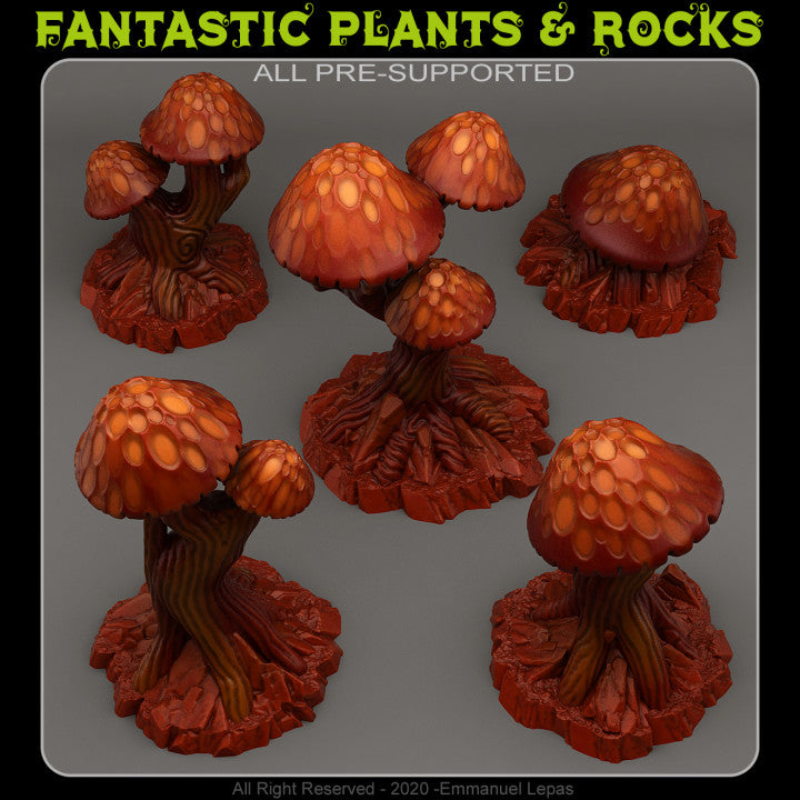 Giant Mushrooms — creator render; models supplied unpainted