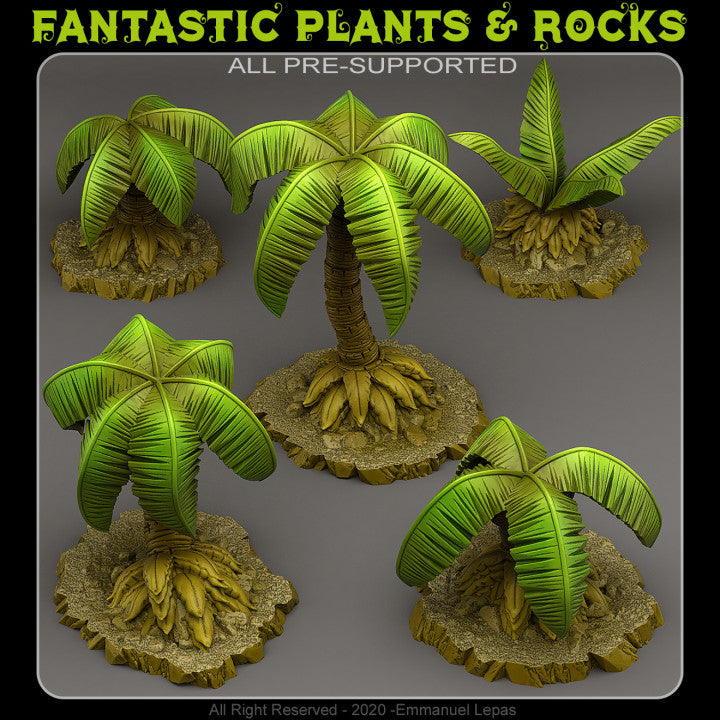 Pirates Palm Trees — creator render; models supplied unpainted