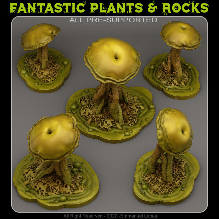Poisonous Swamp Mushrooms — creator render; models supplied unpainted