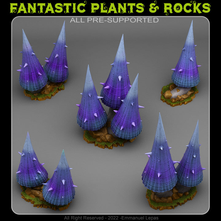 Dangerous Purple Mushrooms — creator render; models supplied unpainted