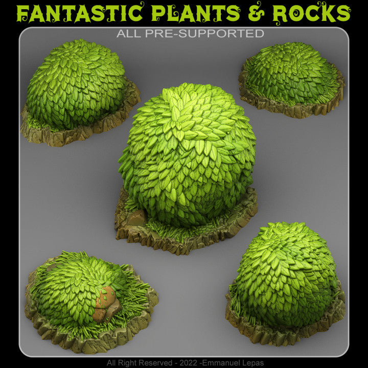 Green Round Bush — creator render; models supplied unpainted