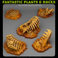 Fossilized T-Rex — creator render; models supplied unpainted
