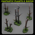 Pointy Dangerous Trees — creator render; models supplied unpainted