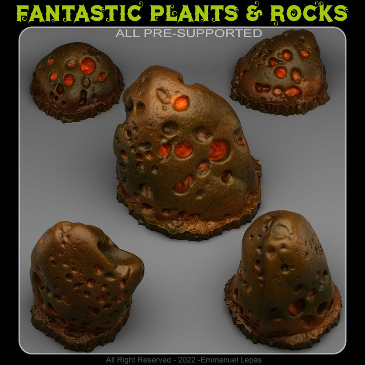 Volcano Rocks — creator render; models supplied unpainted