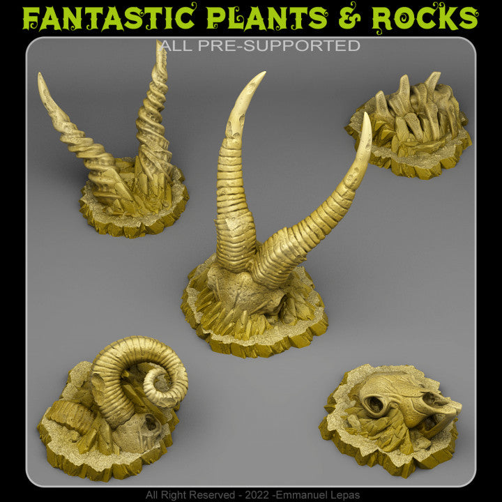 Buried Ram Skeletons — creator render; models supplied unpainted