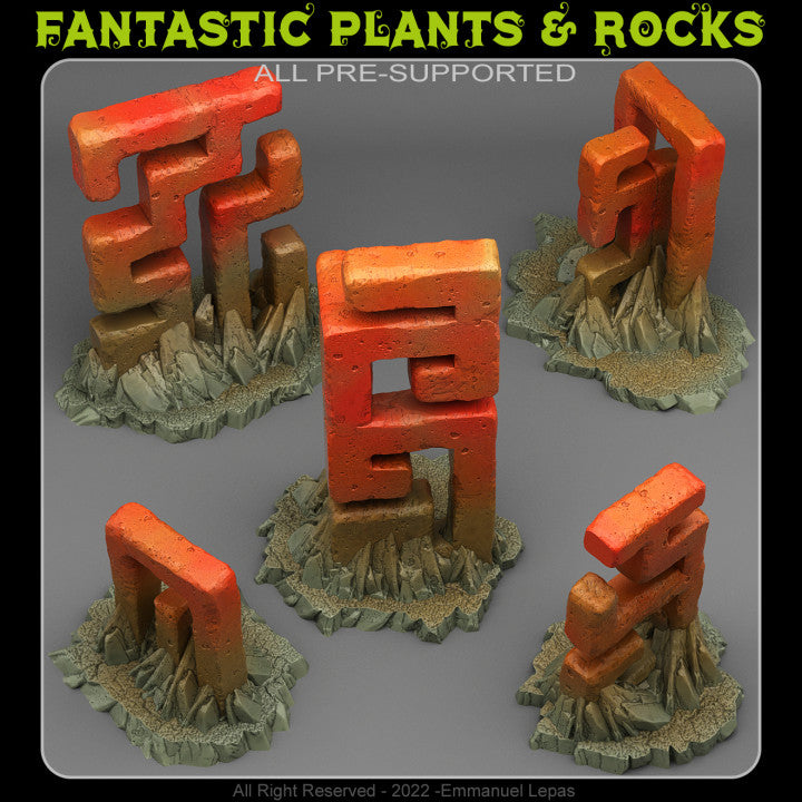 Mysterious Asian Stones — creator render; models supplied unpainted