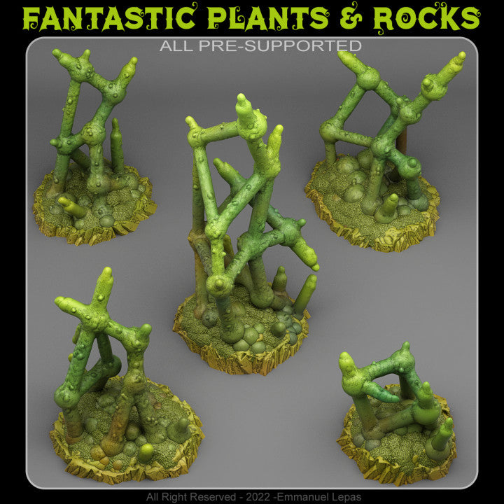 Deadly Molecule Plants — creator render; models supplied unpainted