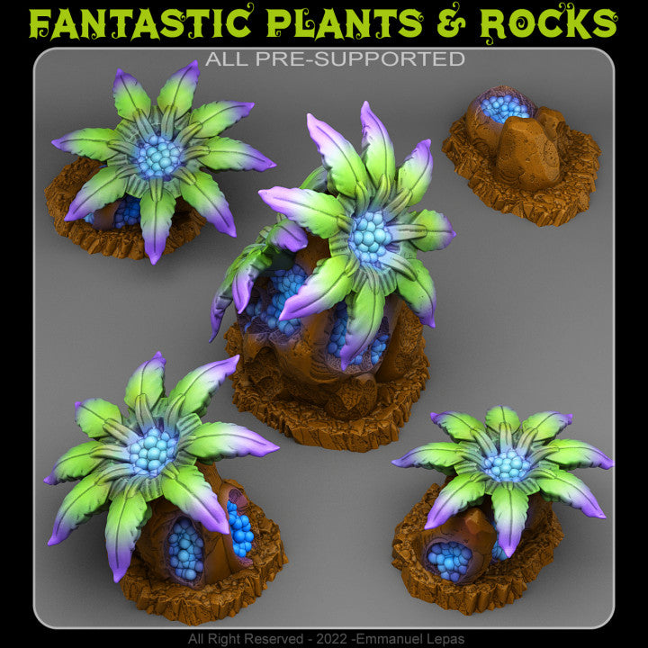 Phosphorescent Berry Flowers — creator render; models supplied unpainted