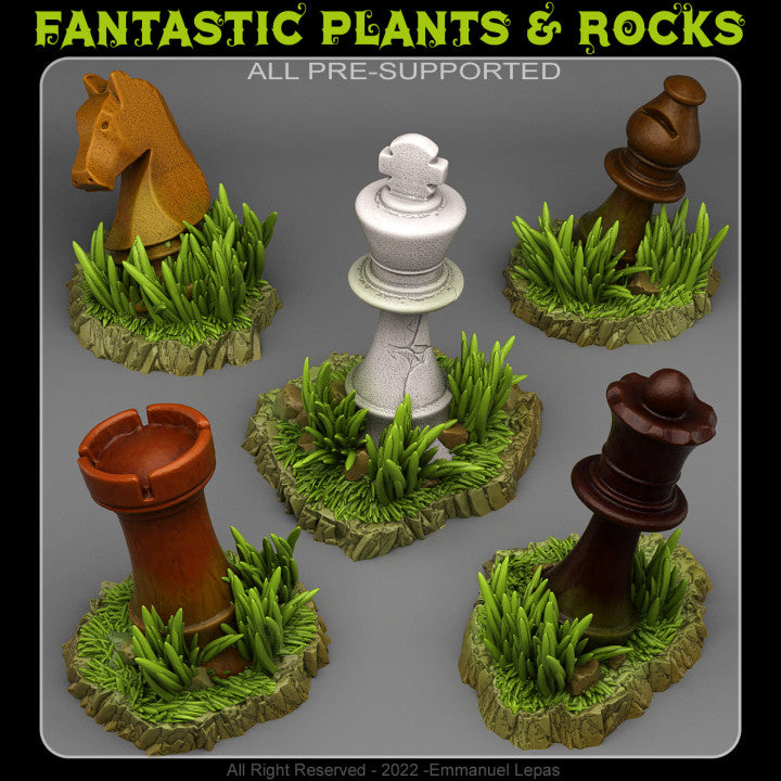 Red Queen'S Chess — creator render; models supplied unpainted