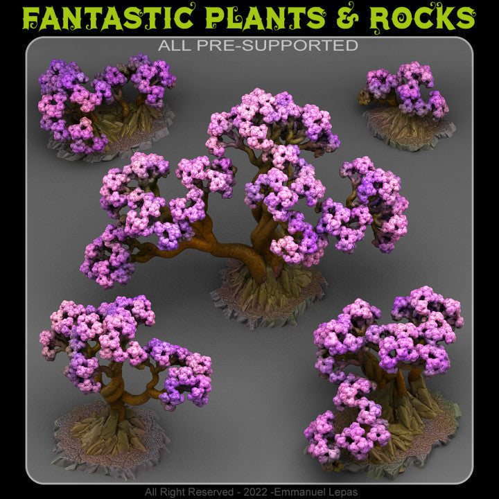 Bonsai Cherry Trees — creator render; models supplied unpainted