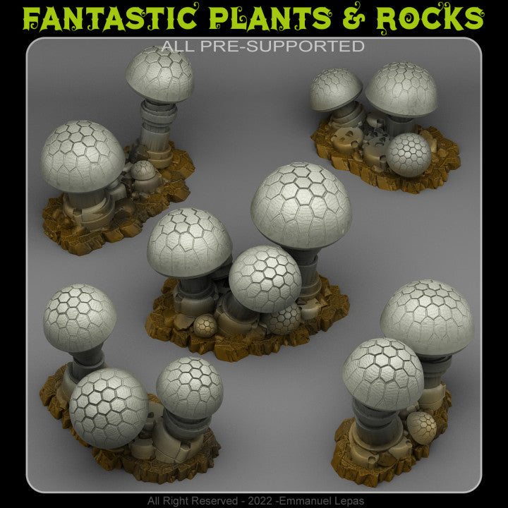 Data Shrooms — creator render; models supplied unpainted