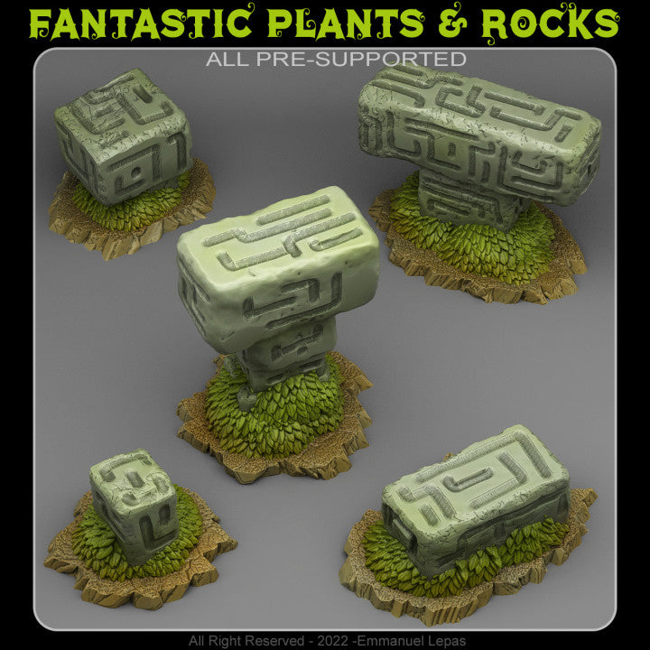 Mysterious Alien Stones — creator render; models supplied unpainted
