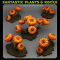 Dark Pumpkin Trees — creator render; models supplied unpainted