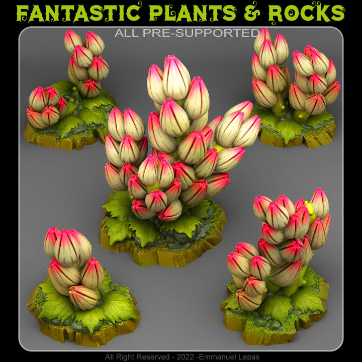 Tropical Flowers — creator render; models supplied unpainted