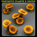 Giant Orange Mushrooms — creator render; models supplied unpainted