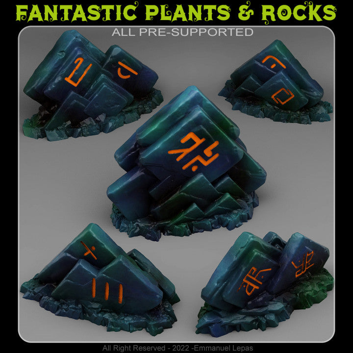 Magic Square Rocks — creator render; models supplied unpainted