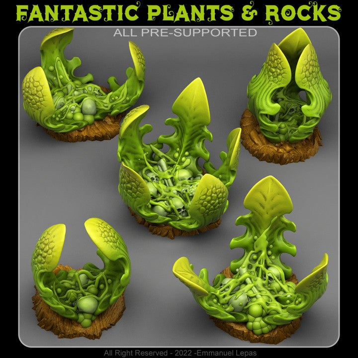 Carnivorous Glue Plants — creator render; models supplied unpainted