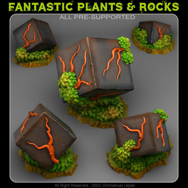 Corrupted Rocks — creator render; models supplied unpainted