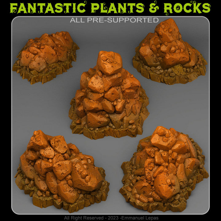 Natural Pile Of Rocks — creator render; models supplied unpainted