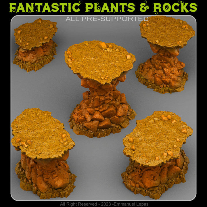 Natural Platform Stones — creator render; models supplied unpainted