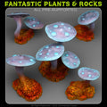 Fantasy Mushrooms — creator render; models supplied unpainted