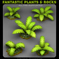Tropical Island Plants — creator render; models supplied unpainted