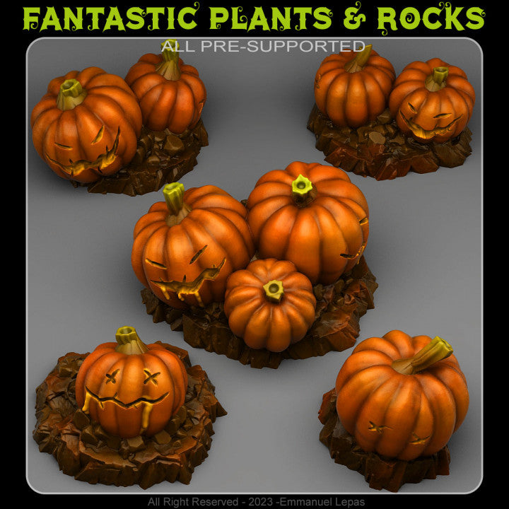 Halloween Pumpkins — creator render; models supplied unpainted