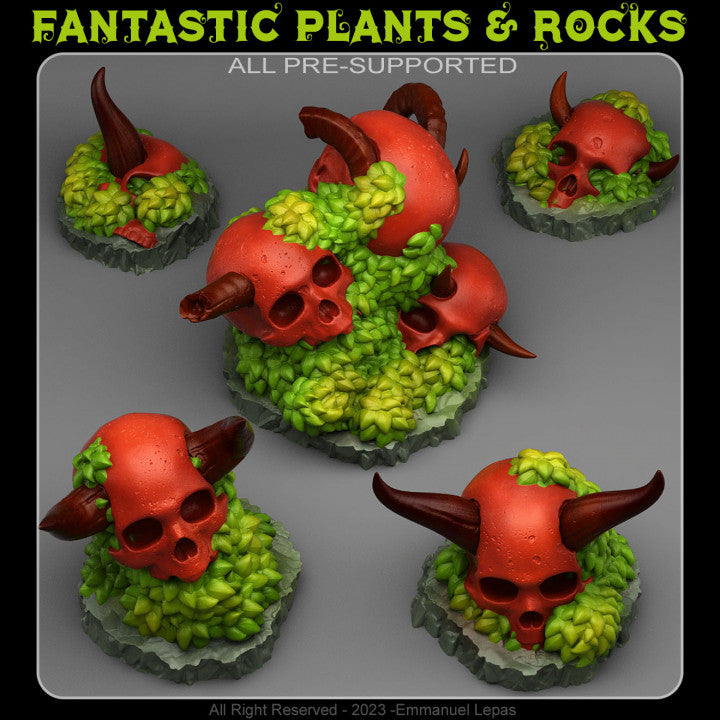 Devil Skulls — creator render; models supplied unpainted