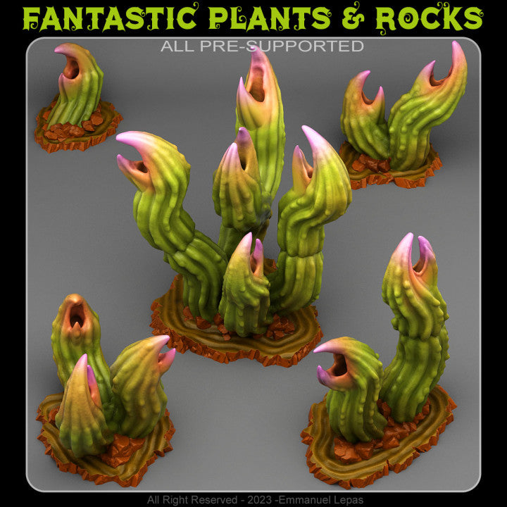Exotic Carnivorous Cactus — creator render; models supplied unpainted