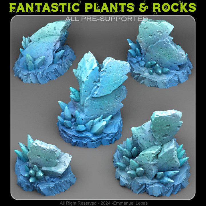 Frozen Rocks — creator render; models supplied unpainted