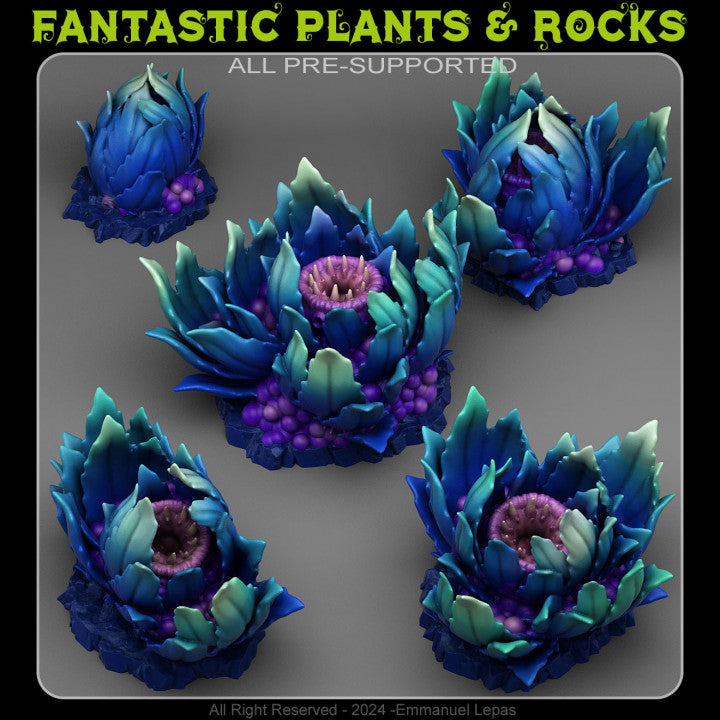 Carnivorous Alien Plants — creator render; models supplied unpainted