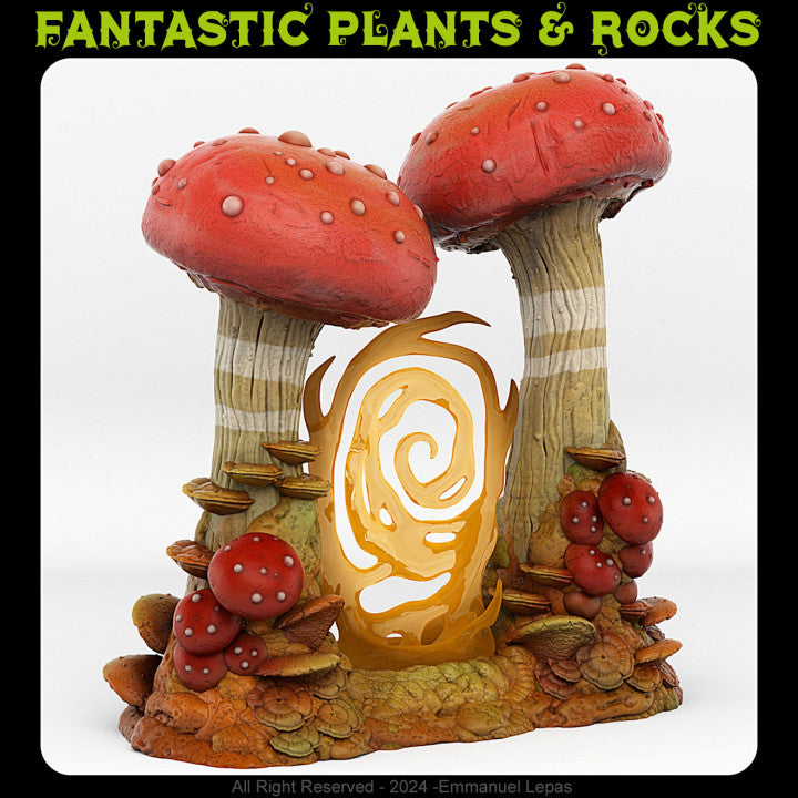 Mushrooms Portal With Its Undergrowth Effect — creator render; models supplied unpainted