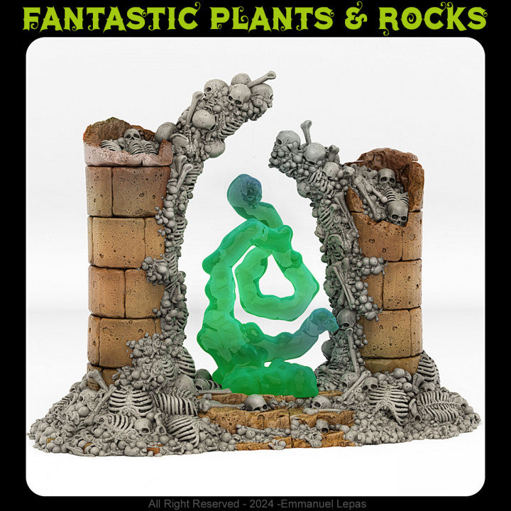Skeletons Portal With Its Spirit Effect — creator render; models supplied unpainted