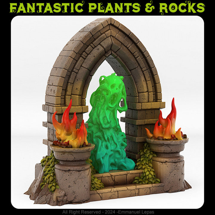 Haunted Castle Portal With Its Ghost Effect — creator render; models supplied unpainted