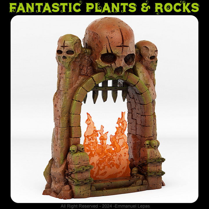 Dungeon Entrance Portal With Its Burning Effect — creator render; models supplied unpainted